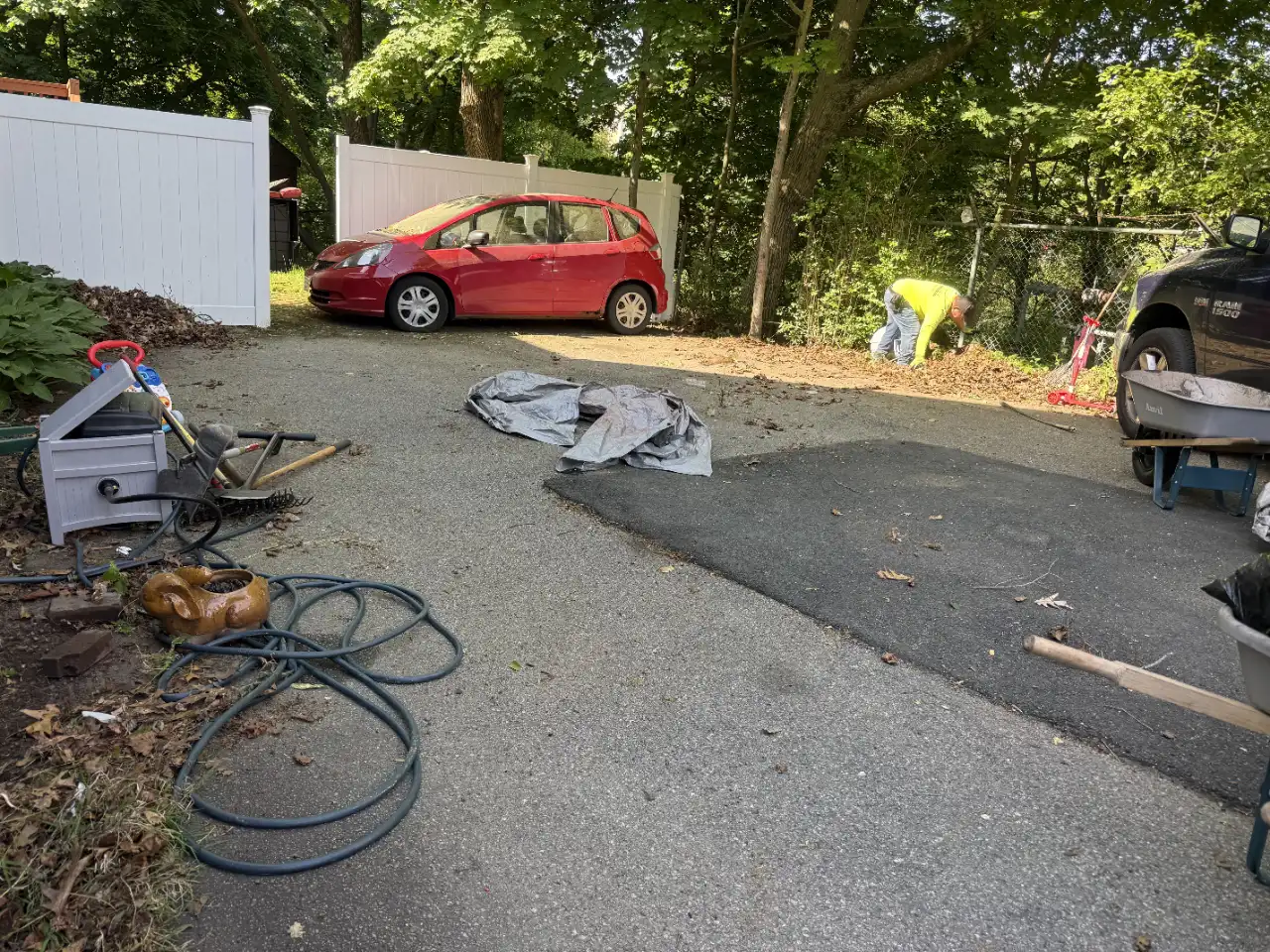 Storm Damage work in progress in Sharon, MA